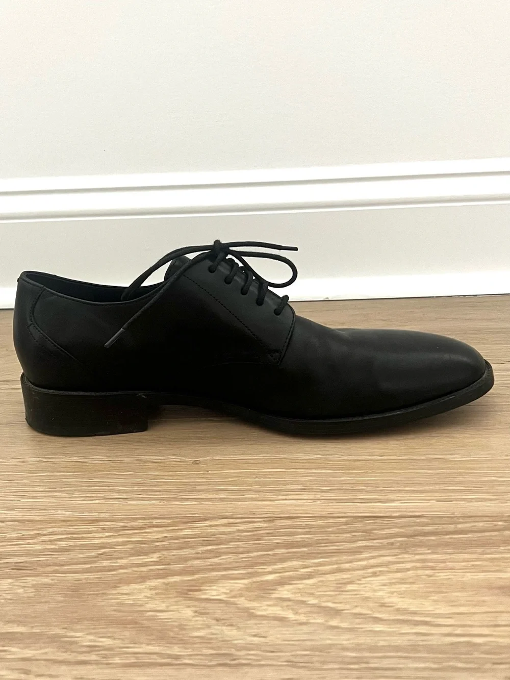 Cole Haan Hawthorne Men's Size 12 M Black Leather Plain Toe Dress Shoes C32351